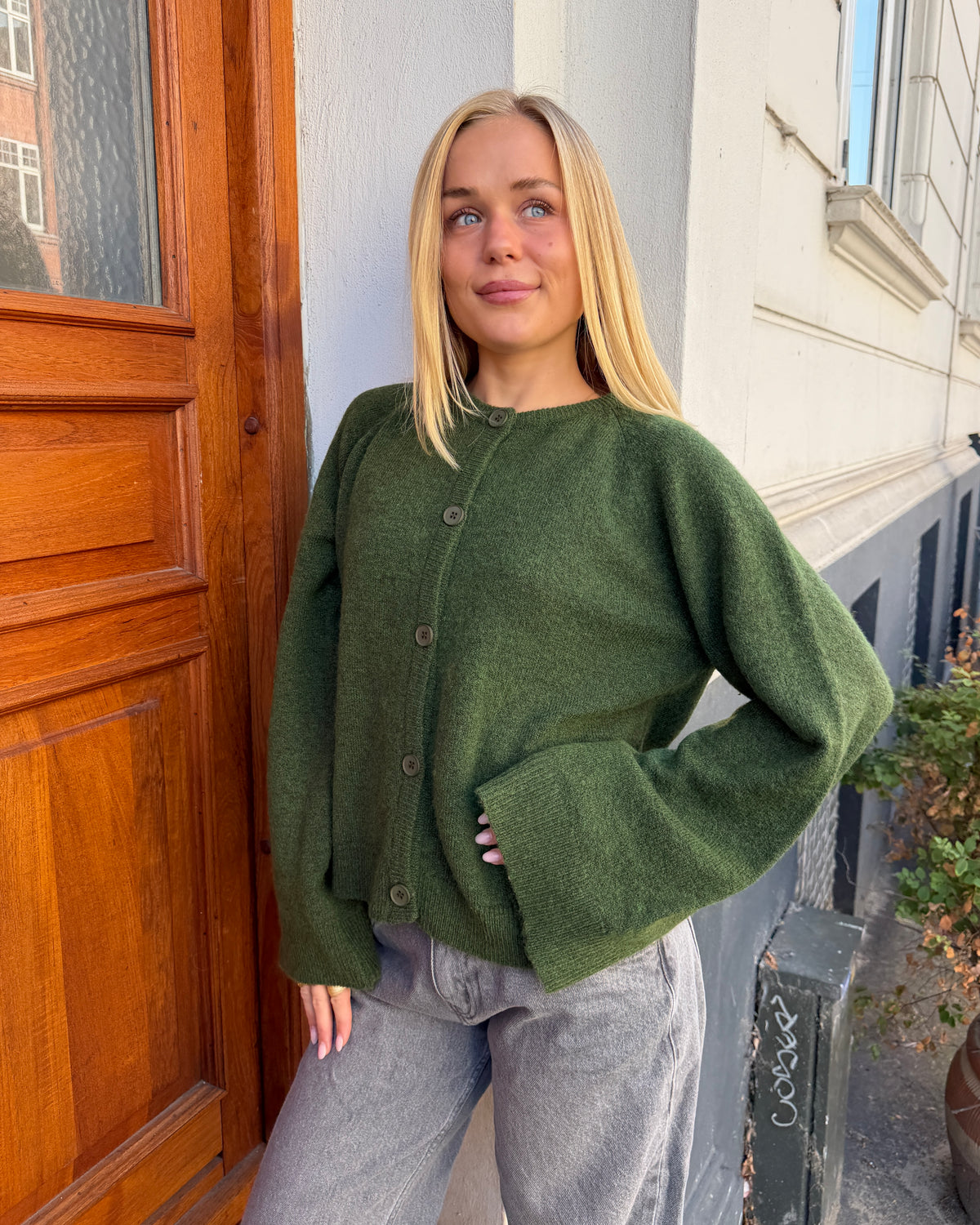 SADIE CARDIGAN - DARK GREEN - Dinvintageshop