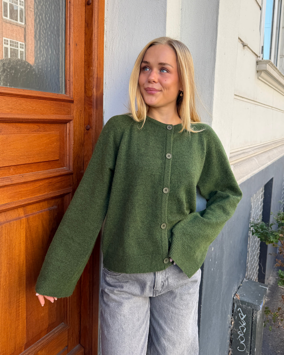 SADIE CARDIGAN - DARK GREEN - Dinvintageshop