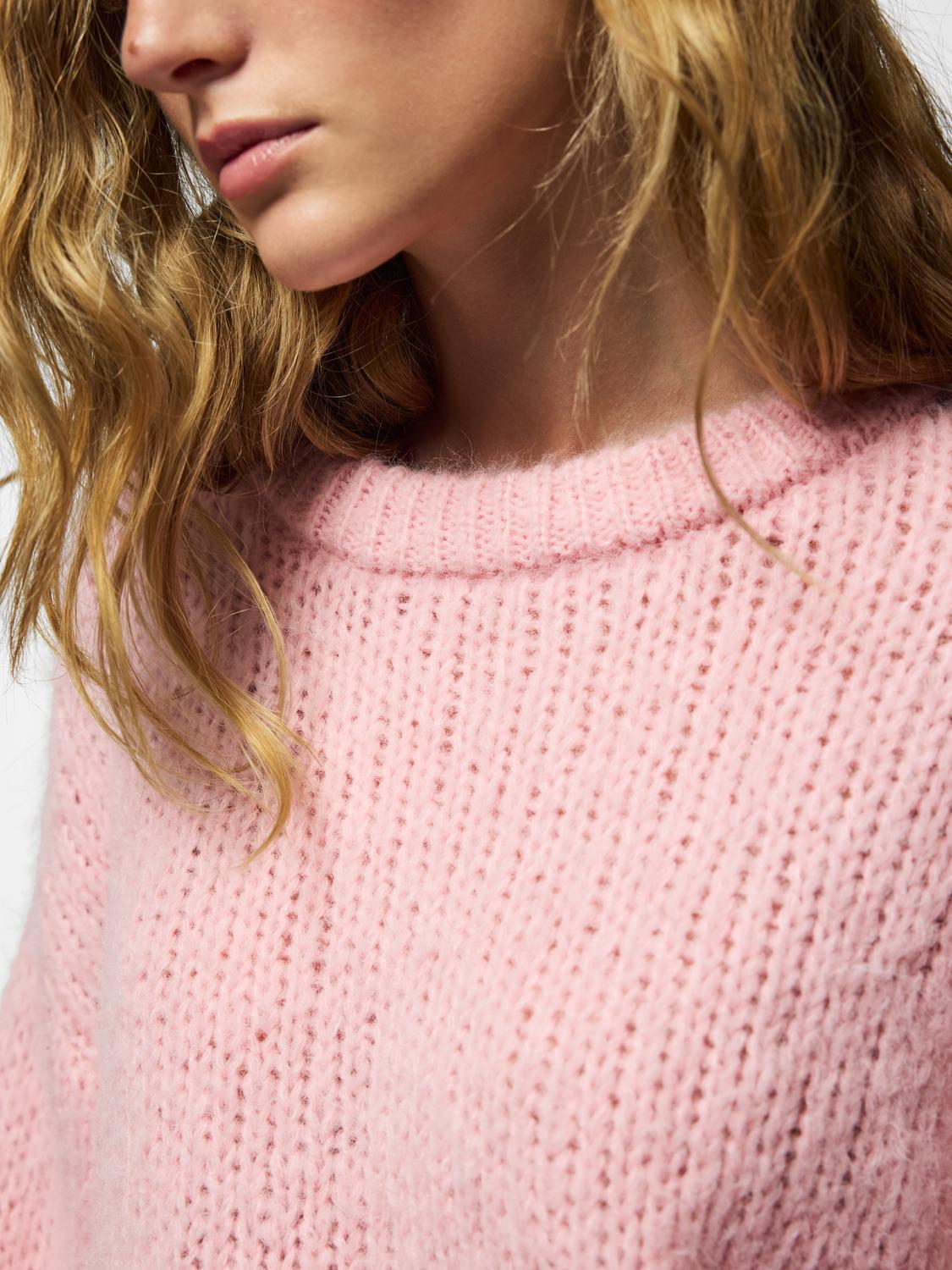 DORTHEA CHUNKY KNIT - ROSEATE SPOONBILL MELANGE - Dinvintageshop