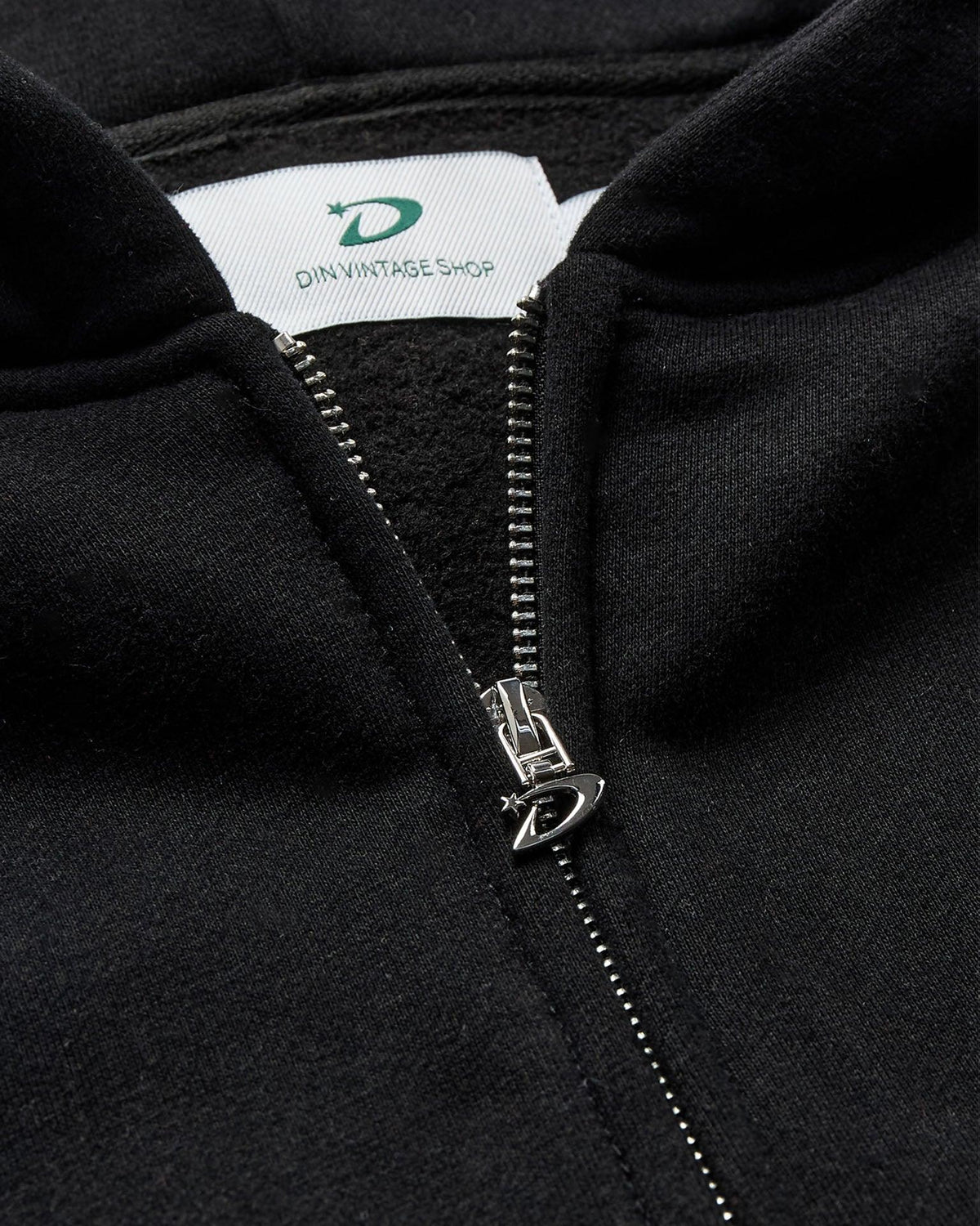 OVERSIZED ZIP HOODIE - BLACK