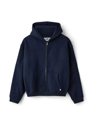 OVERSIZED ZIP HOODIE - NAVY