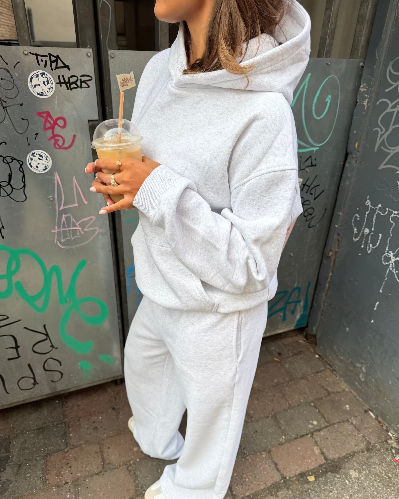 OVERSIZED HOODIE - LIGHT GREY