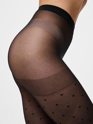 NEW NIKOLINE 20 DEN TIGHTS - BLACK DOT