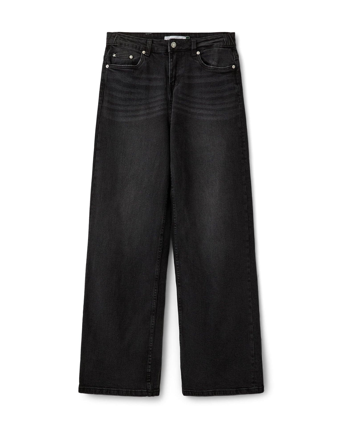 ALMA JEANS - DARK GREY-BLACK (MIDWAIST)