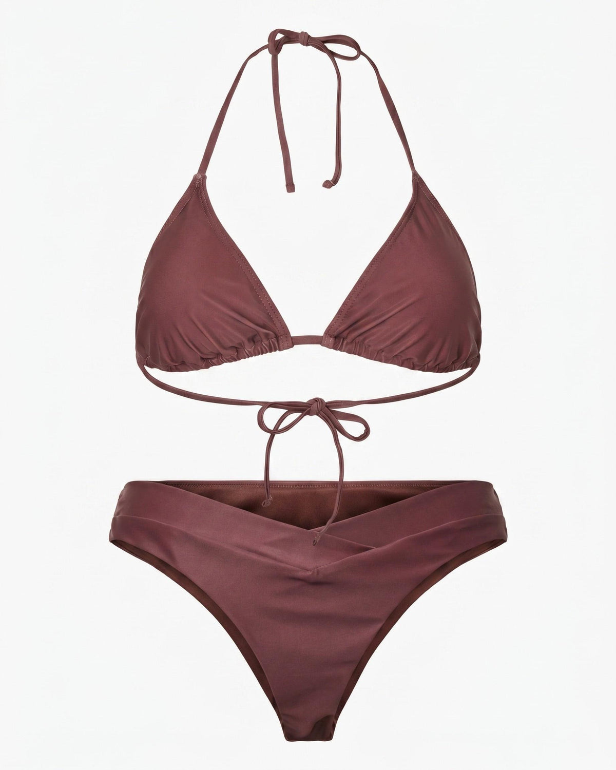 BAOMI V SHAPE MINI BRAZIL BIKINI TRUSSE - MAHOGANY