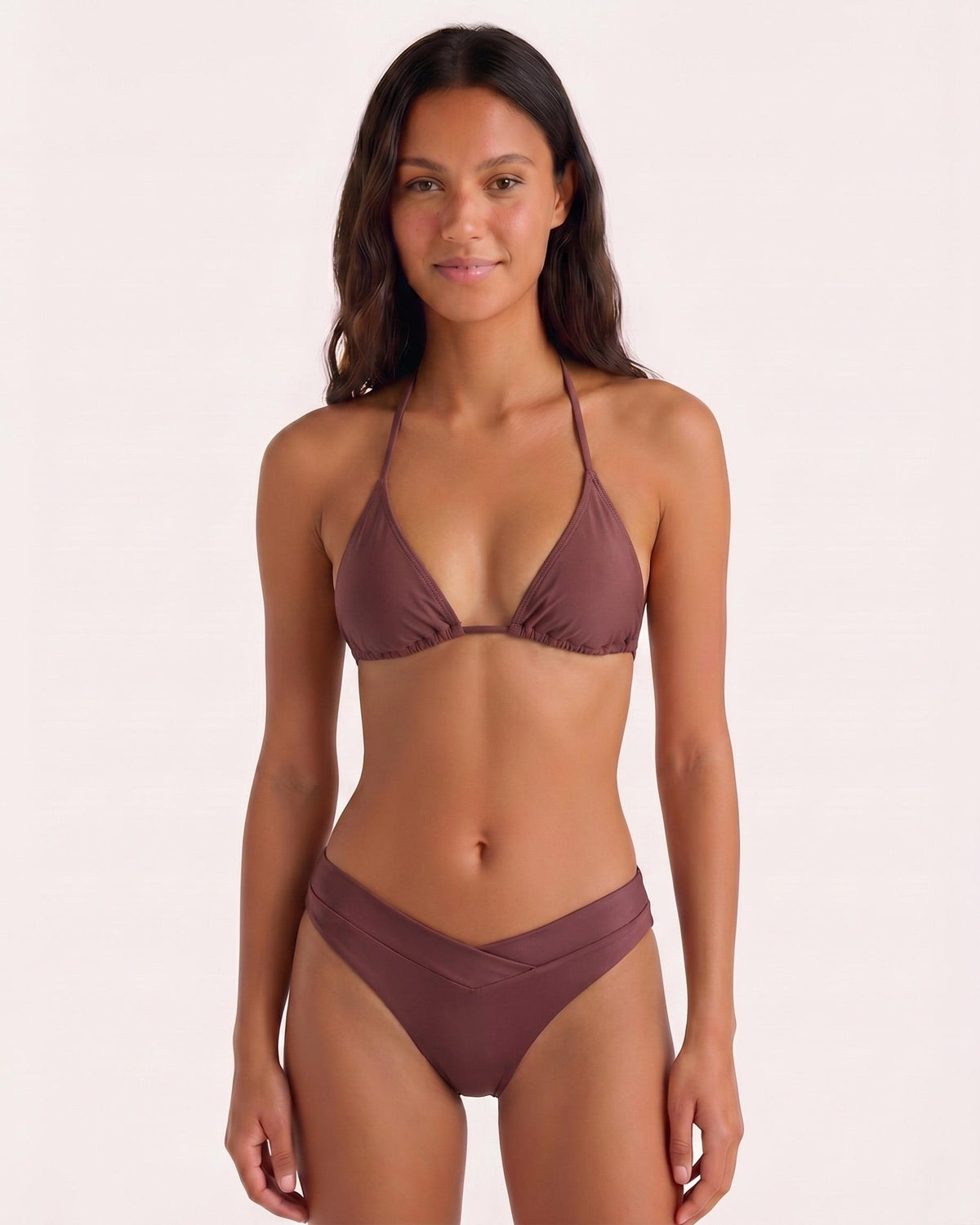 BAOMI V SHAPE MINI BRAZIL BIKINI TRUSSE - MAHOGANY