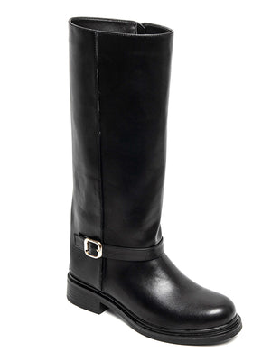 SUEDE FOLDOVER BOOT - BROWN