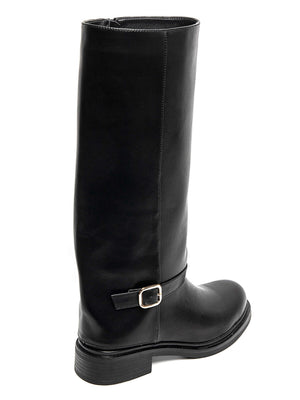 SUEDE FOLDOVER BOOT - BROWN