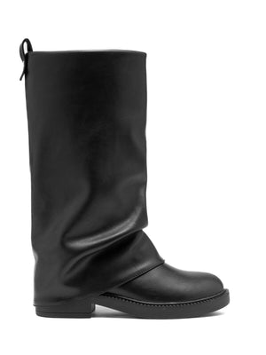 SUEDE FOLDOVER BOOT - BROWN