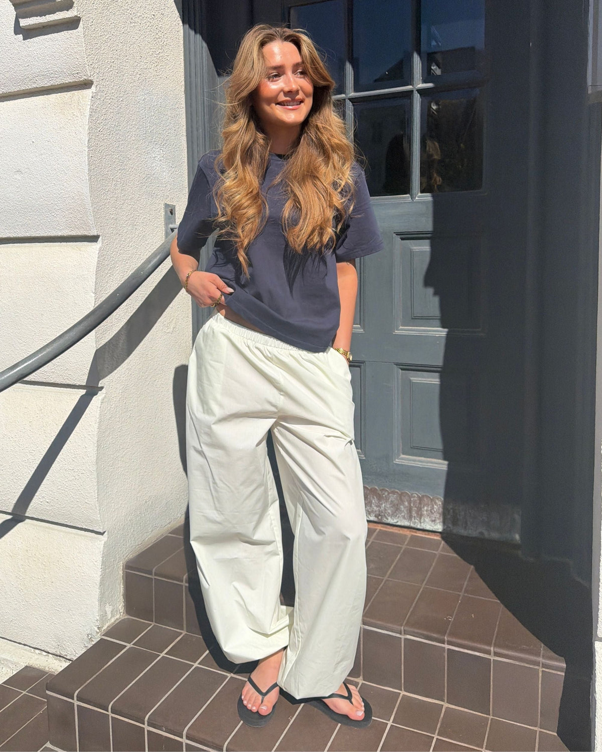 CARO BALLOON PANTS - MINTY WHITE