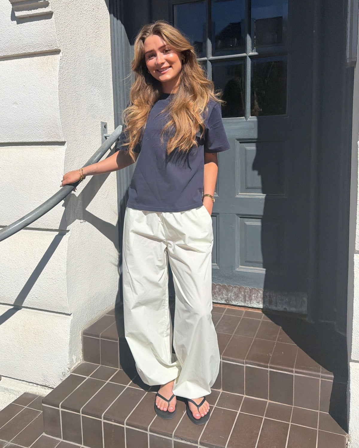 CARO BALLOON PANTS - MINTY WHITE