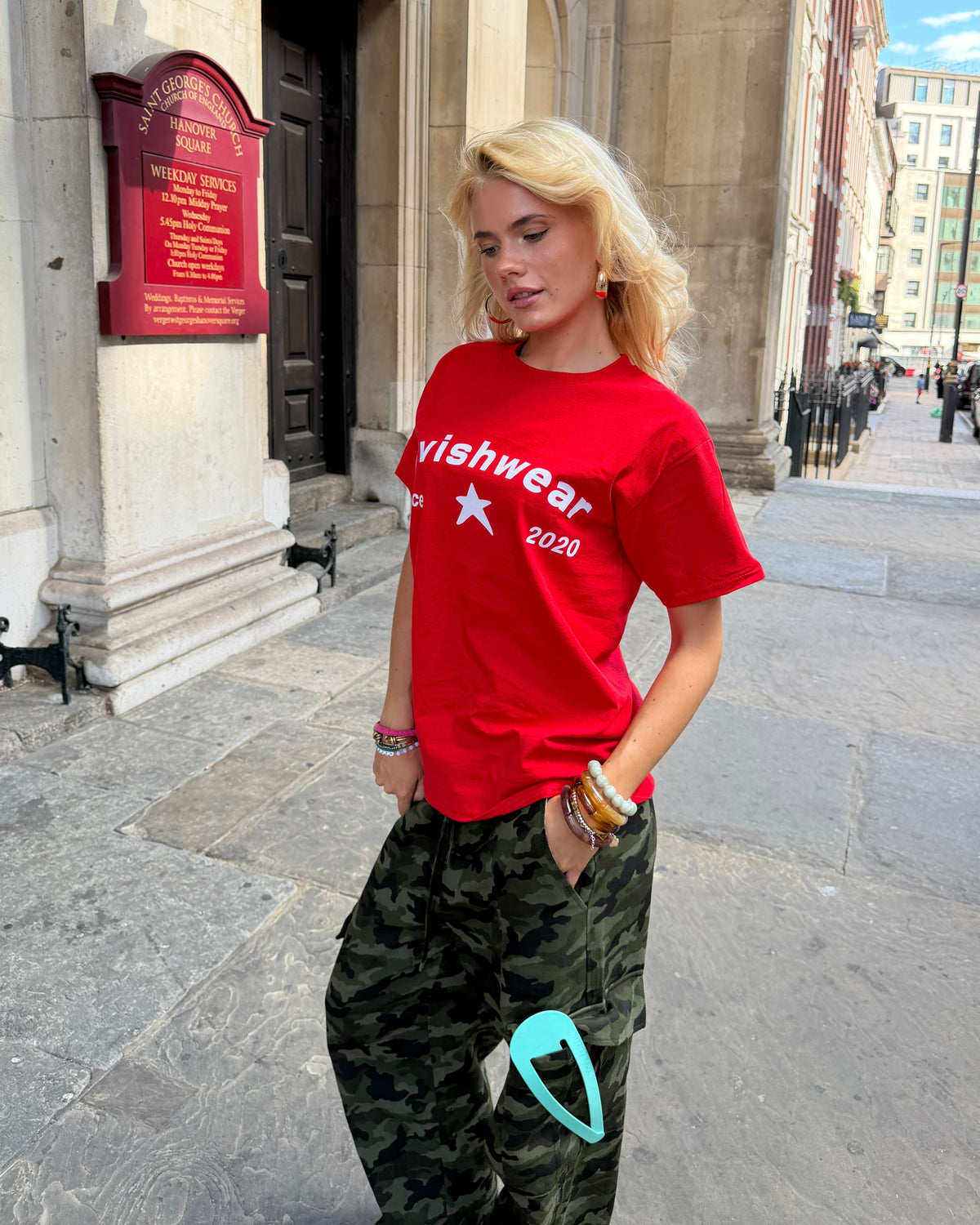 DAGMAR TEE - RED/WHITE - Dinvintageshop