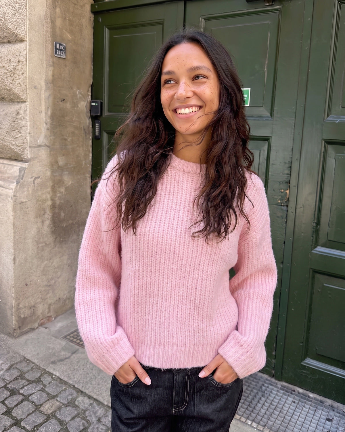 DORTHEA CHUNKY KNIT - ROSEATE SPOONBILL MELANGE [AI]