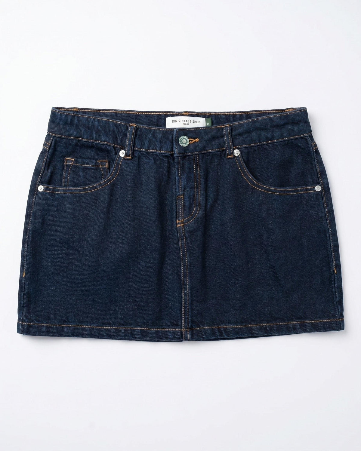 ESTHER DENIM MINI SKIRT - DARK BLUE