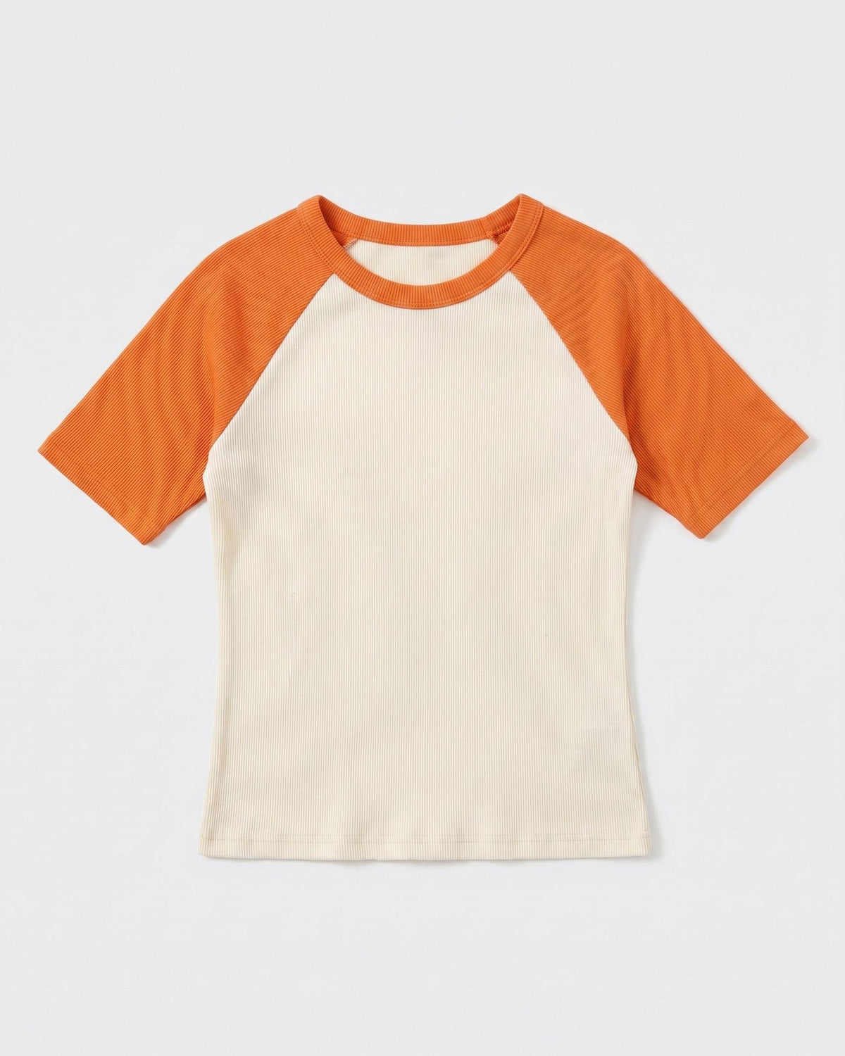 SINE 3/4 TOP - WHITE/ORANGE - Dinvintageshop