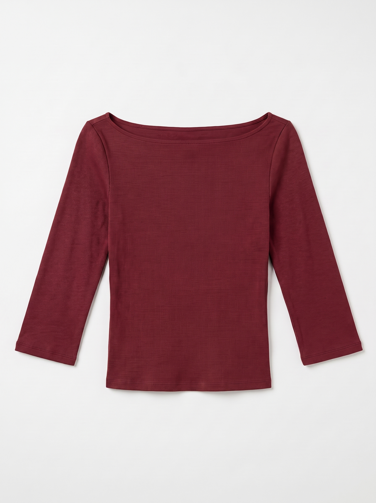 ASTRID 3/4 TOP - WINE RED