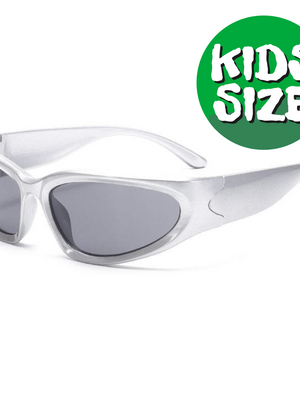 Y2K Solglasögon - barn grå/svart