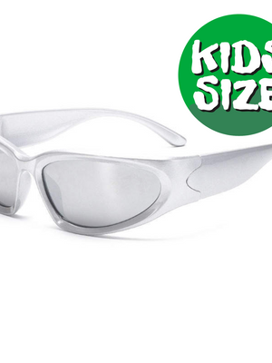 Y2K Solglasögon - barngrå/spegel
