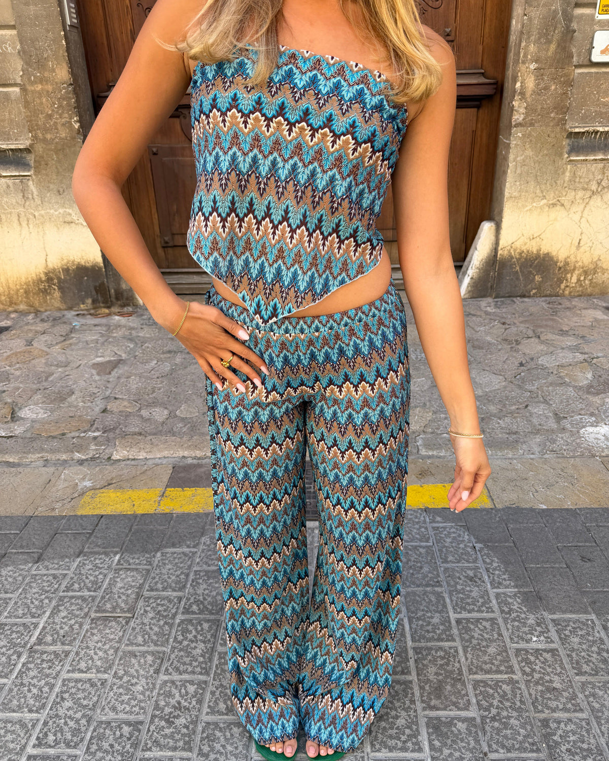INGRID PANTS - BLUE MIX