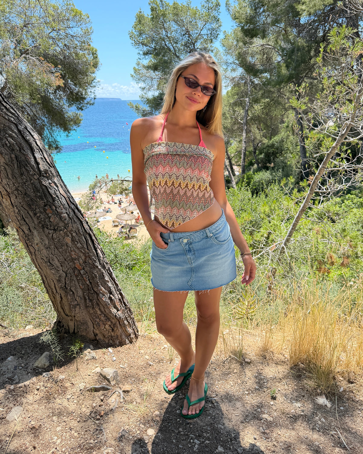 JESSICA DENIM MINI SKIRT - LIGHT BLUE