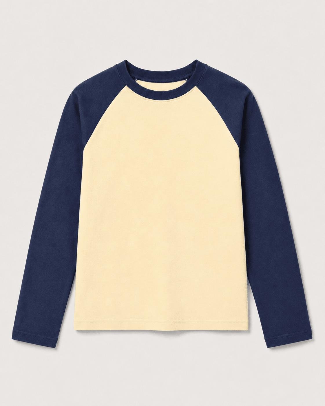 KLARA TEE - YELLOW/NAVY - Dinvintageshop