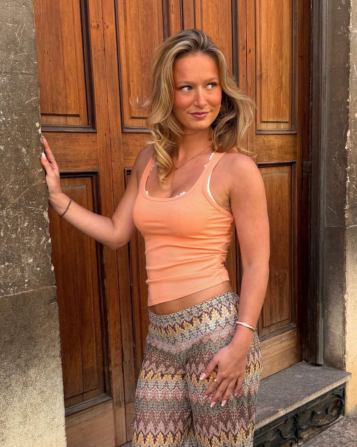 LUNA TANK TOP - CORAL