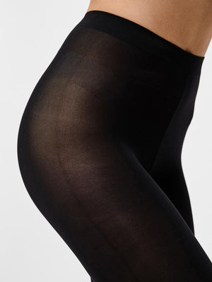 NEW NIKOLINE 90 DEN (2 PAK) STRØMPEBUKSER - BLACK