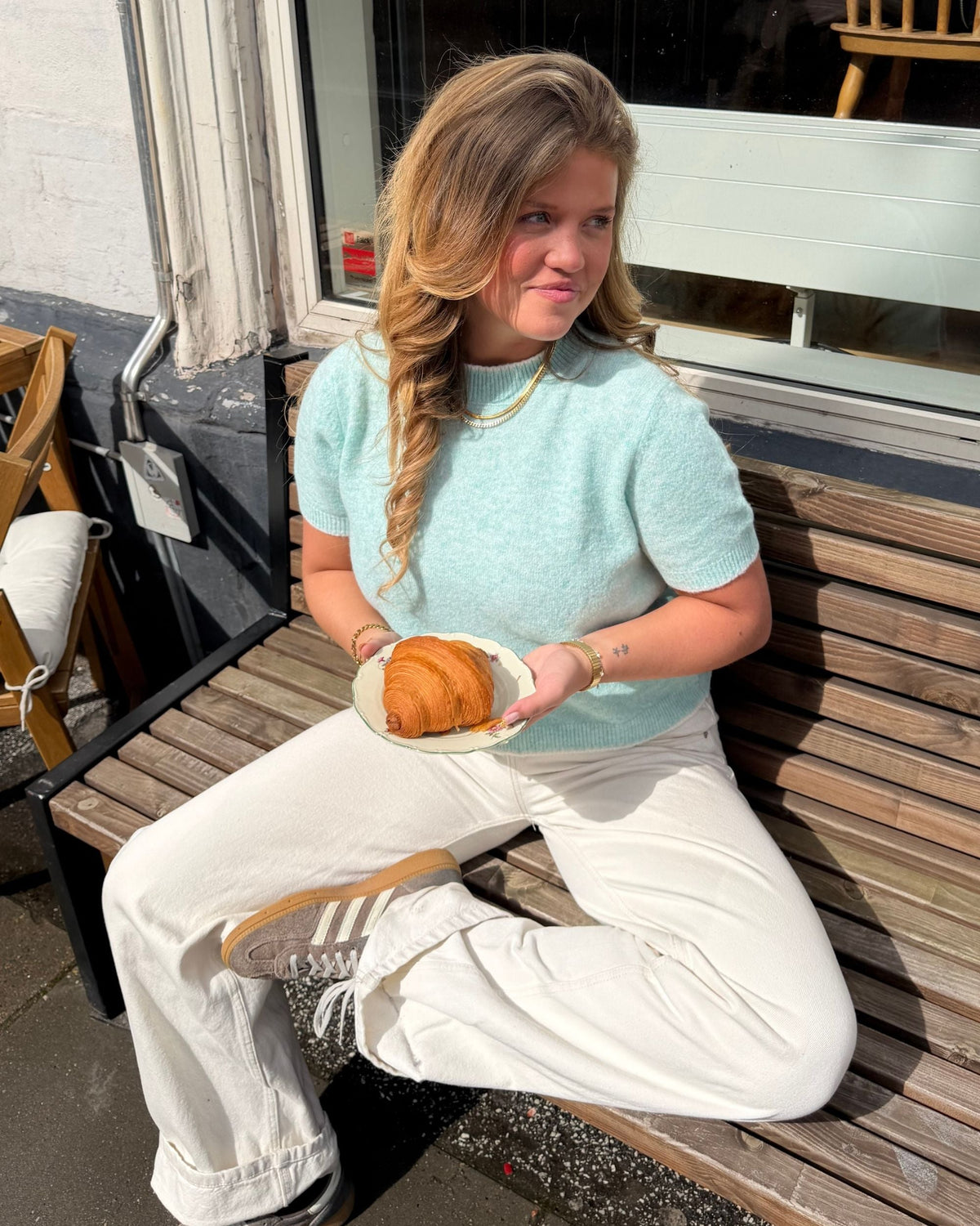MADDIE KNIT SS - TEAL