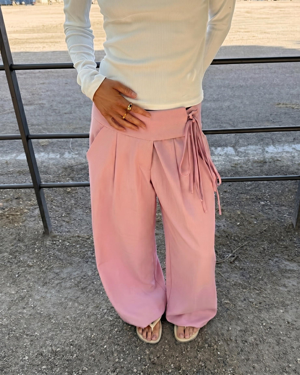 MAIA SUIT PANT - LIGHT PINK