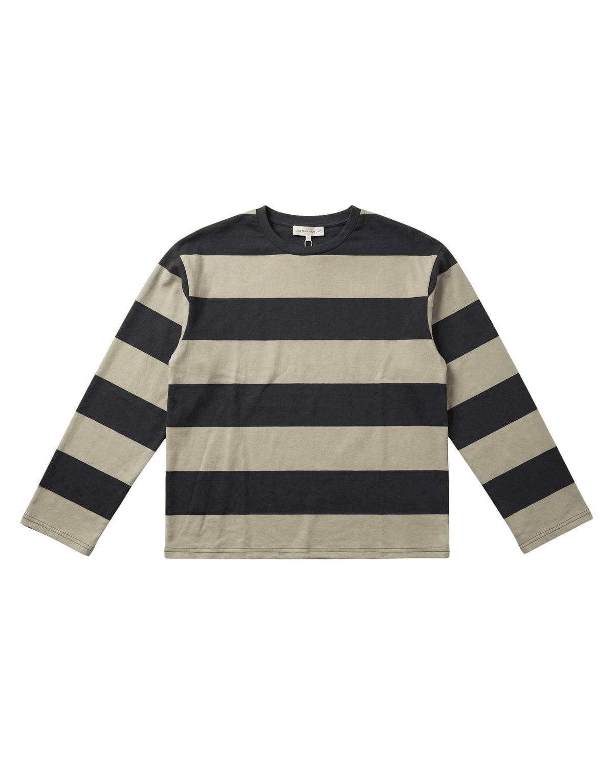 MYNTE WIDE STRIPE - GREY/SAND