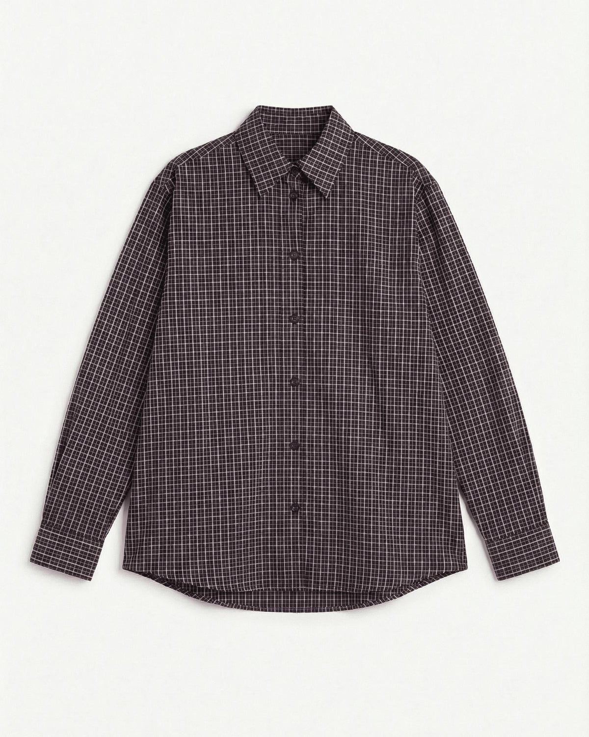 NEO BOXFIT SHIRT - DK BROWN CHECK