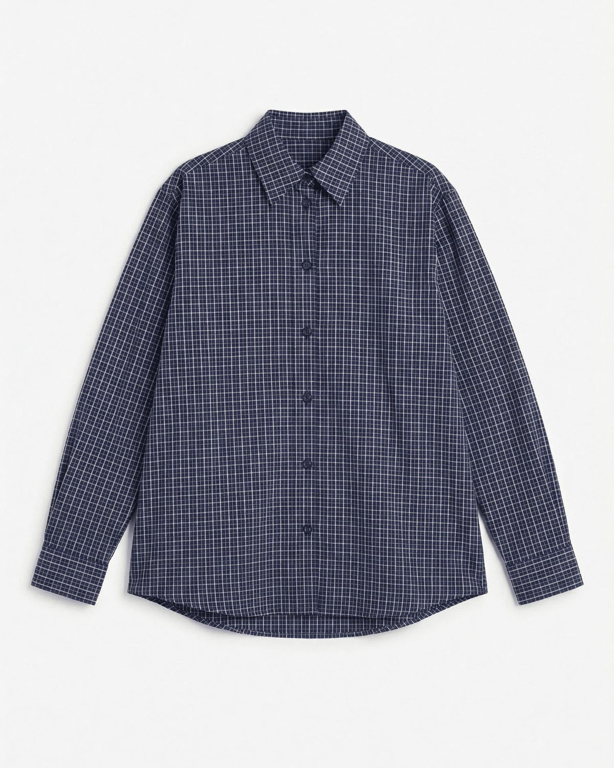 NEO BOXFIT SHIRT - NAVY CHECK