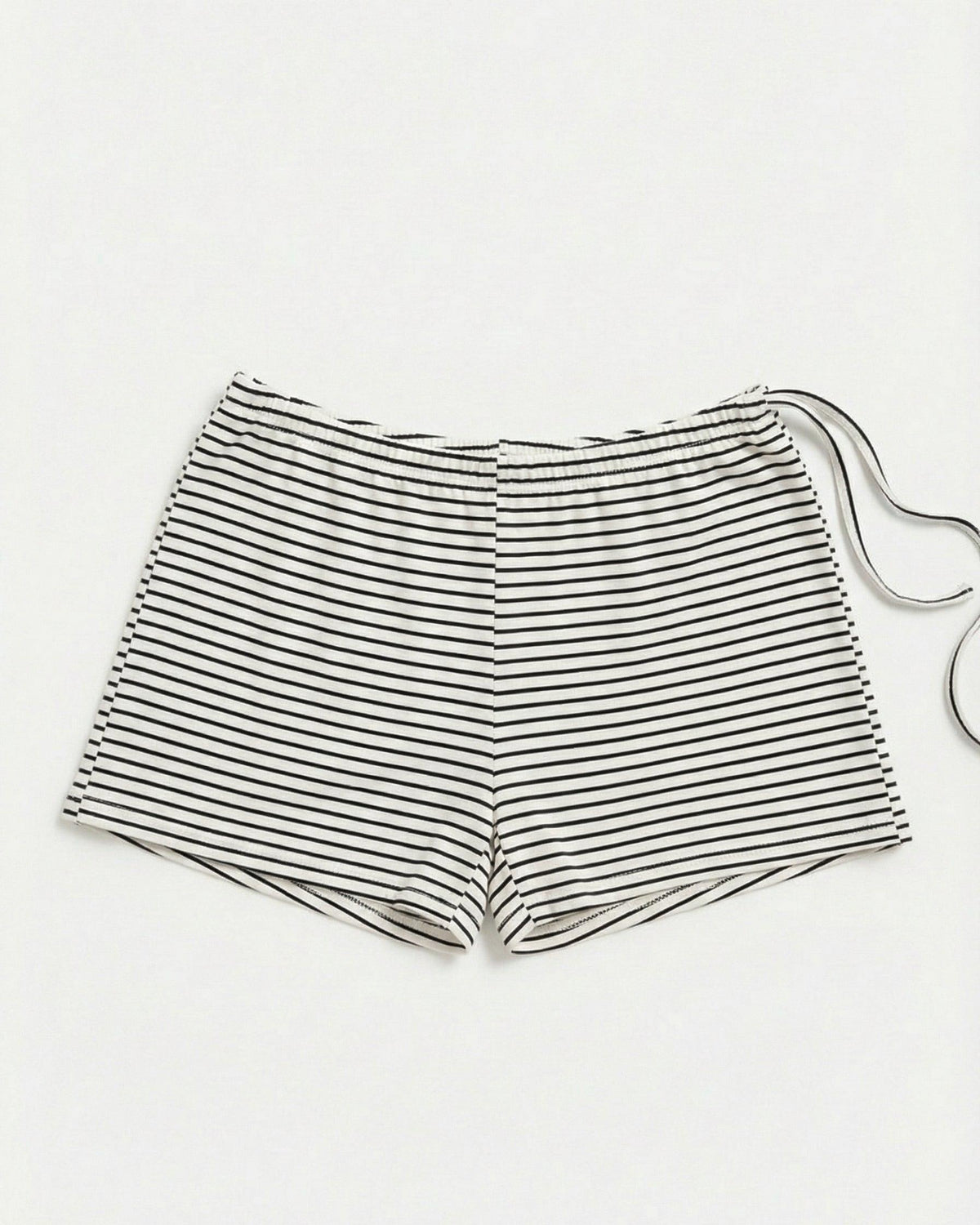 PARIS STRIPE SHORTS - OFFWHITE/BLACK