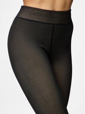 SOPHIE FLEECE STRØMPEBUKSER - BLACK NUDE FLEECE