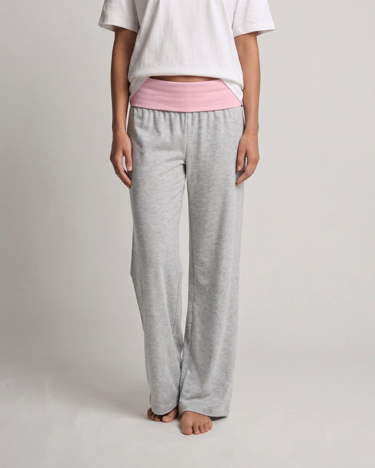 SASHA PANT - GREY/LIGHT PINK