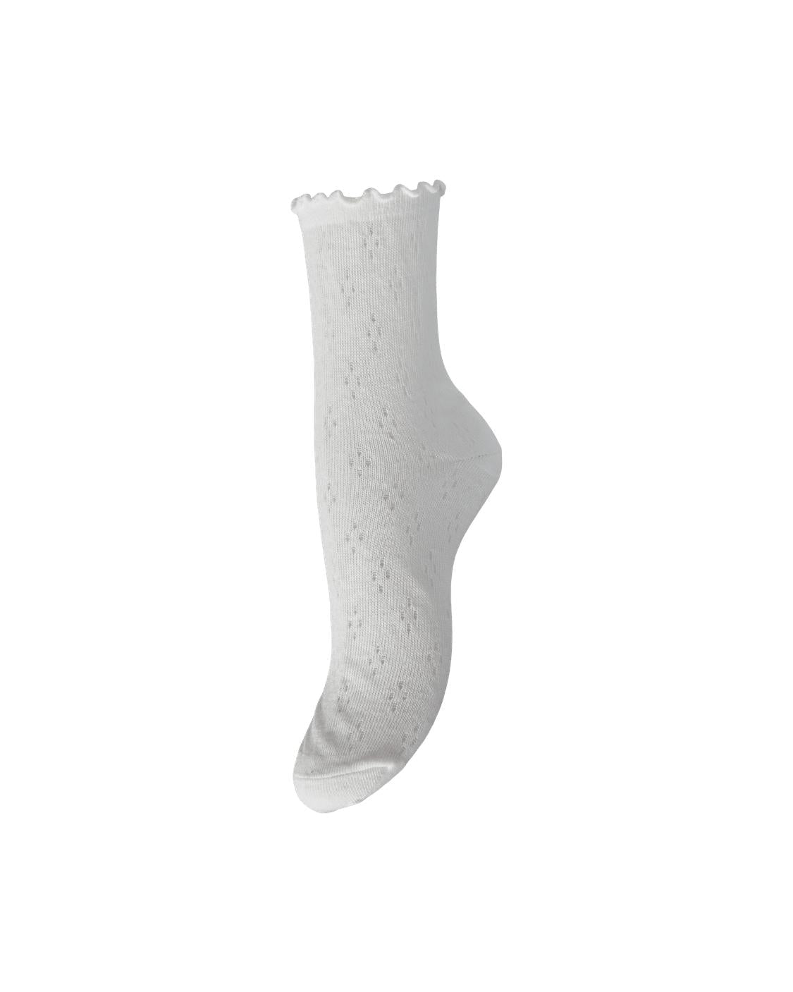 THERESE POINTELLE SOCKS - BRIGHT WHITE
